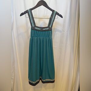 Free People Greenish-Blue Dress